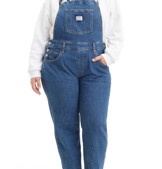 plus size levi overalls